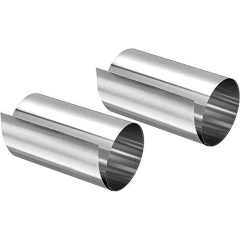 Feuille d'acier inoxydable 304, rouleaux, bandes, tôle fine 0,08 x 100 x 1000 mm, pour artisanat et équipement électronique, argenté, 2 pièces (1/4)