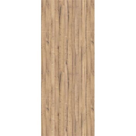 Panneau mural douche en alu-composite VIPANEL - Bois Décor Chêne Clair - Finition Mat Perle - 100x255cm (1/5)