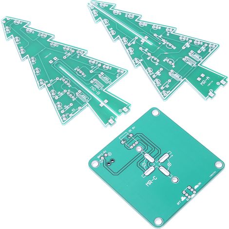 Elektronischer 3D-Weihnachtsbaum-Bausatz zum Selberbauen mit Stereo-LEDs – Weihnachtsdekoration – 7 Farben (1/5)