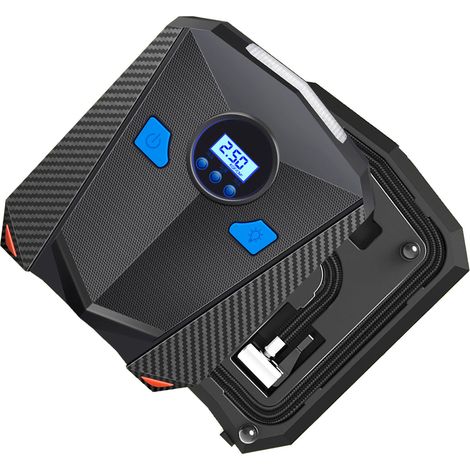 Gonfleur de pneus portable avec lampe LED pour SUV, fourgonnettes, motos et camions (Type 2) (1/5)