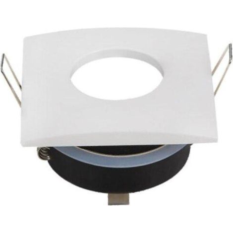 Support Spot GU10 IP65 Carré Blanc 82mm - SILAMP (1/4)