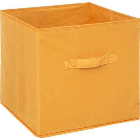Cesta de terciopelo mix n modul 31x31cm amarilla - 5five