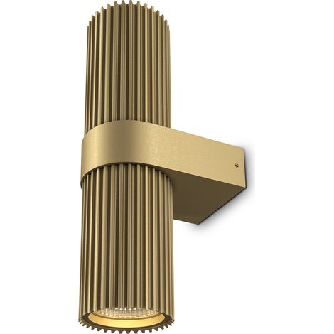 Applique Da Parete Moderno Dynamics Alluminio Oro 2 Luci Gu10 50W (1/3)