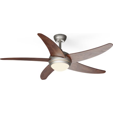 Klarstein Ventilador de techo Bolero 2 en 1 132 cm Luz 55 W Mando a distancia Control por aplicación 2 sentidos de giro