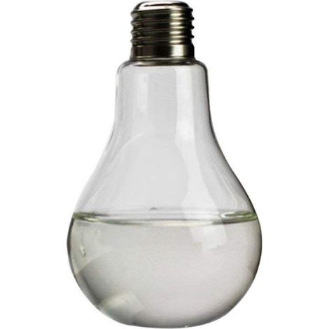 Vase Ampoule - Verre Transparent - Décoration Intérieure Jardin Bureau Maison - 13,5 cm x 8 cm - 1 Pièce (1/4)