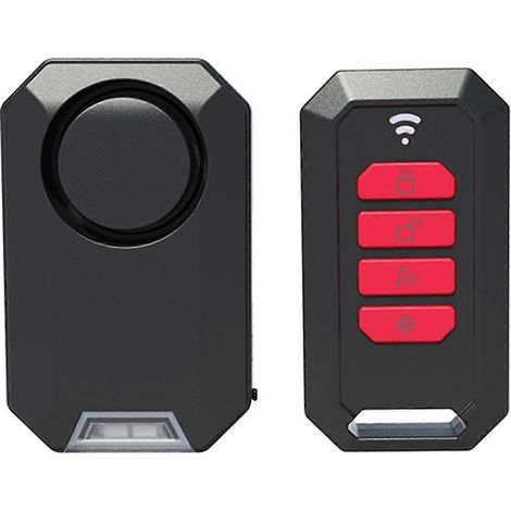 Alarma de seguridad inalámbrica con control remoto y alcance de 40 metros para emergencias en vehículos (multicolor). (1/5)