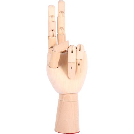 Mannequin articulé, main gauche en bois, aide à la peinture, main articulée, mannequin modèle, main modèle (1/5)