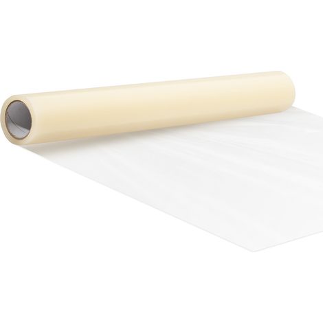 VEVOR Film de protection de tapis, 920 mm x 60,96 m, protecteur de sol et de surface avec dos auto-adhesif, rouleau de film protection adhesif polyethylene pour construction, renovation interieur