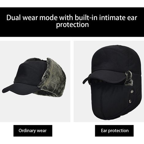 Cagoule d'hiver multifonction avec protection faciale intégrale et cache-oreilles pour ski et randonnée (1/5)