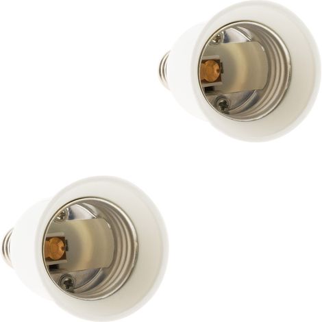 Lot de 2 adaptateurs douille E14/E27 - Zenitech (1/4)