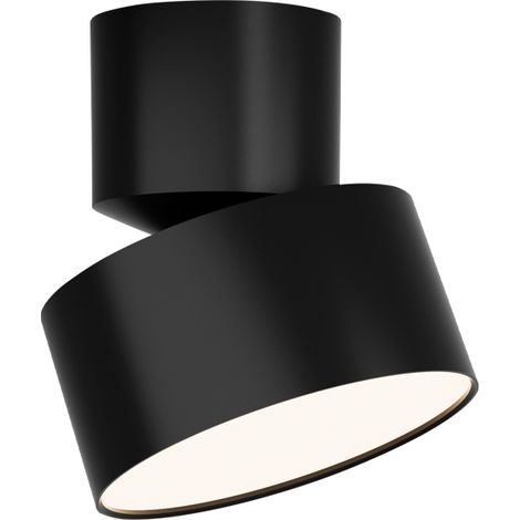 Plafonnier LED Orientable D110 10W Noir Sablé ZAMBELIS 25312 - 120 deg - Blanc chaud - 3000K