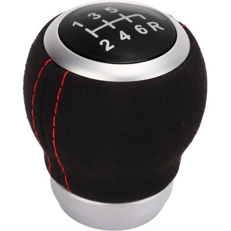 Pomello del cambio FOREHILL a 6 velocità per auto, anello argentato, ergonomico e resistente all'usura, ricambio per Subaru Black Top