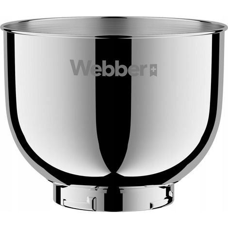 Recipiente INOX de 4L para procesadores de alimentos Webber SM15 y SM16 - Recipiente original, espacioso (1/4)