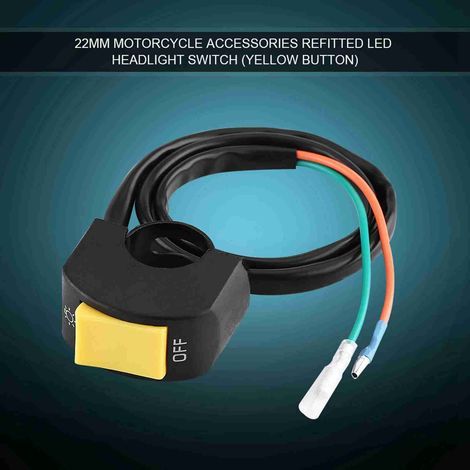 Interrupteur Commutateur LED pour Motocyclette Diamètre 22mm Monture Guidon (1/5)