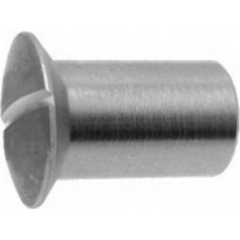 Ecrou Relieur Tête fraisée bombée TFB Fendue M5X10 6.5X15 Diamètre de tête: 9 Inox A2-10 pièces (1/2)