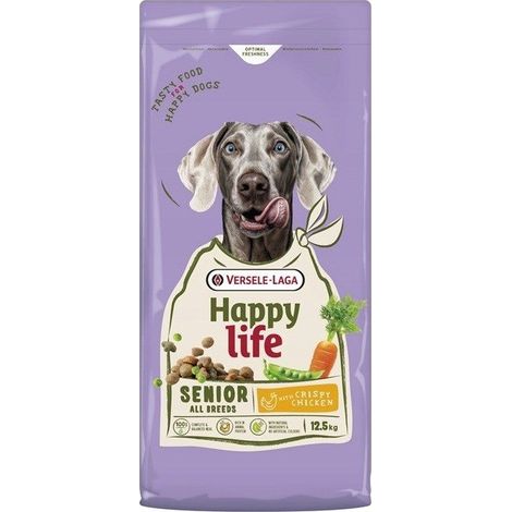 Croquettes pour chien Versele Laga Happy Life Senior au poulet 12,5 kg