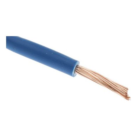 Fil électrique RS PRO, 22 0,75 mm² 18 AWG, 500 V, Polyoléfine réticulée EI5 Bleu Foncé, 100m ( Prix pour Bobine de 100 Mètres )