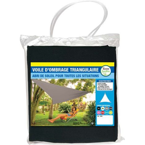 Vela parasole triangolare – 5 metri – Nera (1/5)