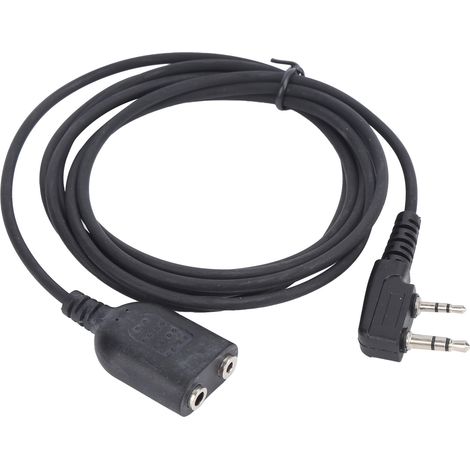 Câble d'extension pour oreillette de talkie-walkie Baofeng UV-5R BF-888S, connecteur mâle-femelle 2 broches