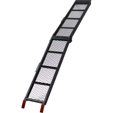 Rampe de chargement noire moto pliable 340 kg 203 cm de long (1/5)