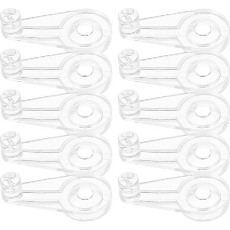 50pcs Clips de Retenue en Acrylique avec Vis pour Portes en Verre D'armoire, Conception Facile à Utiliser, Résistant à l'usure, Convient pour Verre de 4-5mm D'épaisseur (1/5)