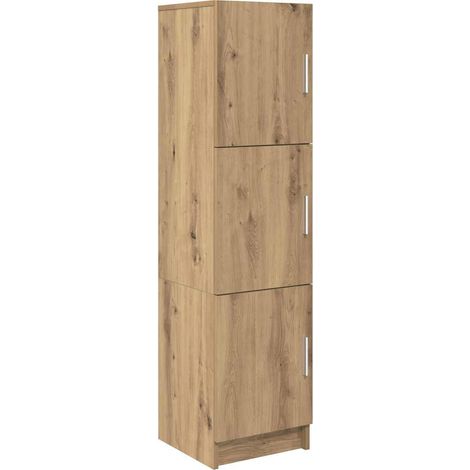 Buffet，Meuble de Rangement chêne artisanal 31,5 x 32 x 124 cm CFW987917 (1/5)