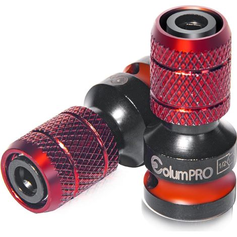 Convertisseur adaptateur 2 pièces de 1/2 pouce de transmission carrée à 1/4 pouce d'axe hexagonal pour connecter des embouts de visseuse à des écrous et des clés à cliquet. (1/5)