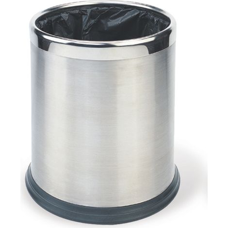 JVD - Corbeille Inox satiné 10L double paroi - Matériel professionnel (1/2)