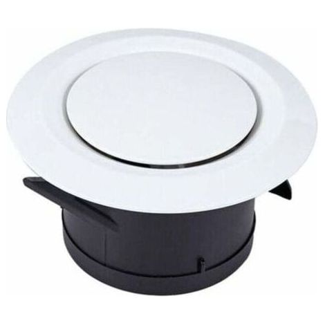 Grille de ventilation ronde en plastique réglable, orifices d'aspiration et de soufflage, diffuseurs à 100 disques pour ventilation par ventilateur (1/4)