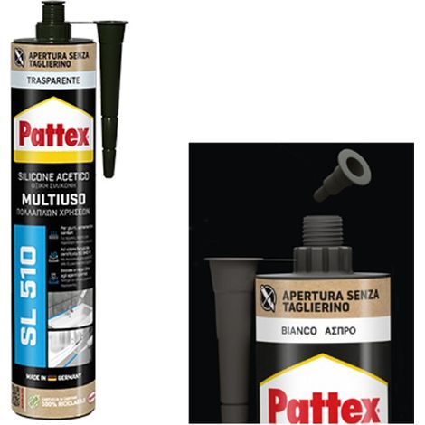 Silicone Nero Pattex SL 510 Acetico Multiuso 280 ml – Impermeabile Antimuffa e Resistente