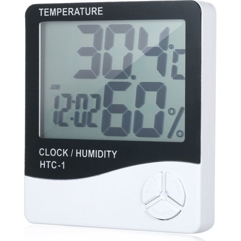 HTC-1 Uhr Temperatur und Luftfeuchtigkeit weiß