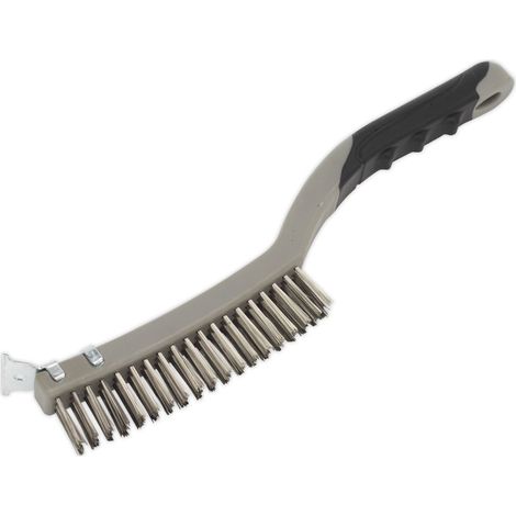 Sealey Wire Brush with Stainless Steel Fill & Scraper WB105