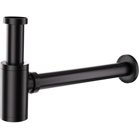 Siphon de Lavabo Noir Universel Tube Siphon de Lavabo Siphon en Acier Inoxydable 1 1/4 x 32mm Salle de Bain Siphon Évier Métal Siphon à Tube Siphon à Tube Syphon Lavabo Reglable Anti Odeur (1/5)