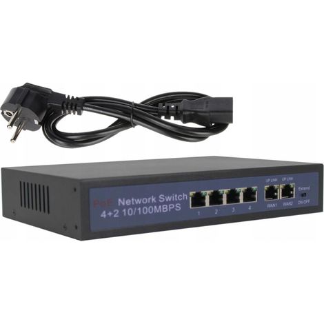 Switch RTX 4 ports PoE jusqu'à 250 m + 2 ports de liaison montante (1/5)
