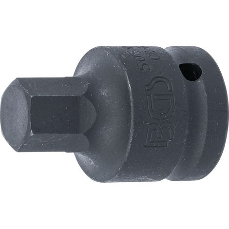 Punta de vaso de impacto  longitud 55 mm  entrada 20 mm (3/4")  hexágono interior 17 mm (1/2)
