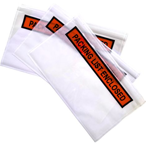 Kurierrabatt DL mit Aufdruck (PACKLISTE / BEILIEGEND) selbstklebender Umschlag, Packung mit 100 Stück.