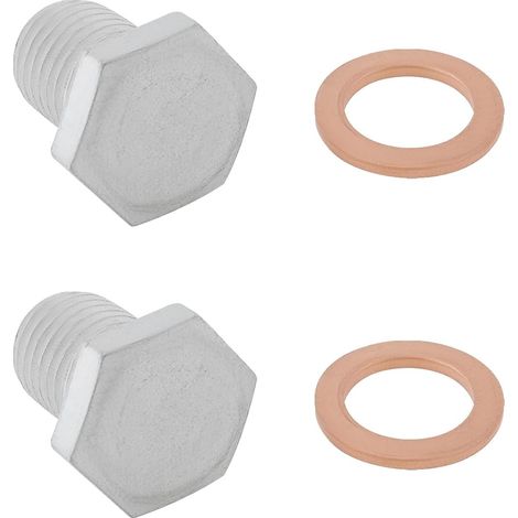 Lot de 2 Bouchons de Vidange de Carter D'huile de Voiture avec Joint 11131273093 Compatible avec E30 E34 E36 E39 M12 X 1,5 X 20,5 X 17 Mm (1/5)
