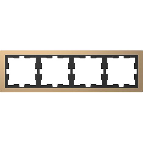D-Life Metallrahmen, 4-fach, Champagnermetallic
