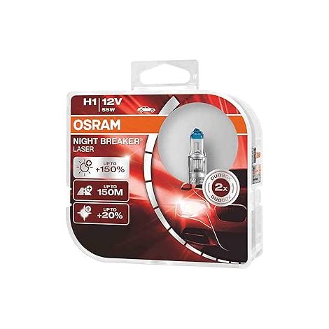 Osram Automotive 64150NL-2HB Ampoule halogène Night Breaker® Laser Next Generation H1 55 W 12 V (1/5)