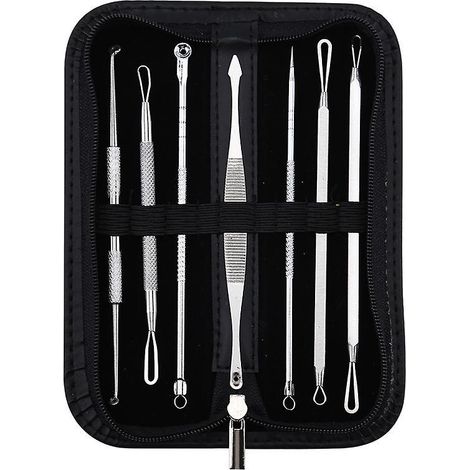 brucelles Blackhead Extractor Outil D'extraction Acne Comedone Pimple Extractor Acne Aiguille Blackhead Remover Set (1/5)