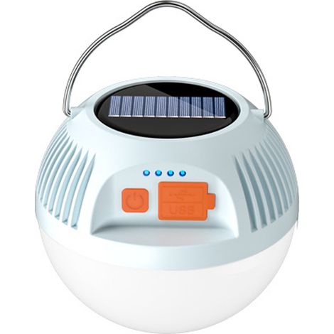 Mini lampe torche de camping, idéale pour les situations d'urgence en cas d'ouragan, taille moyenne, lumière bleue et blanche (1/5)