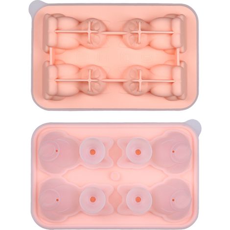 Moule à Glaçons en Silicone Chaton - Moule à Glace et Popsicles Cartoon pour la Maison, Rose (1 Pièce)-lsw (1/2)