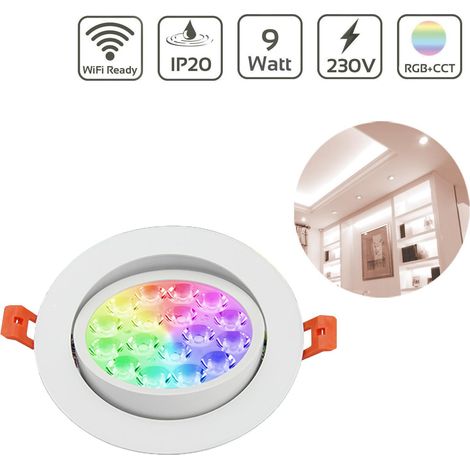 MiBoxer 9W LED Einbaustrahler RGB+CCT Ø135mm WiFiready FUT062 (1/5)