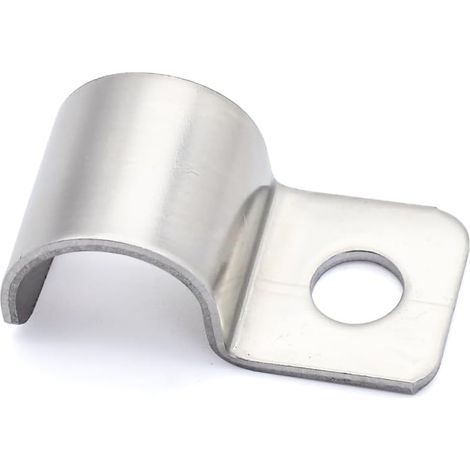 Morsetto a U per tubi da 12 mm - Morsetto per cavi e tubi con diametro da 11 a 12 mm - Acciaio inossidabile - Staffa laterale  Confezione da 20