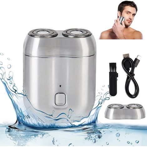 Rasoir Electriques Hommes, Electric Shaver Mini Rasoir Électrique Portable, Étanche Rasoir Homme Rasoir Électrique Wet Dry,Rasoir Électrique Automatique Lavable Pour Homme, Rechargeable Par Usb (1/5)