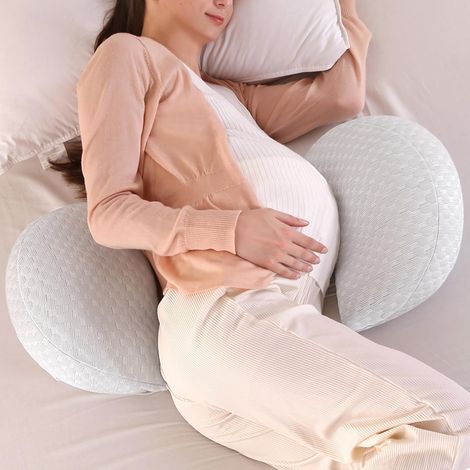 Coussin, de grossesse, coussin de maternité pour dormir, coussin de soutien pour le dos, le ventre, les hanches et les jambes pour femmes enceintes, (1/5)