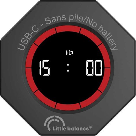 Temporizador digital Little Balance 8869 recargable USB-C LED (1/4)