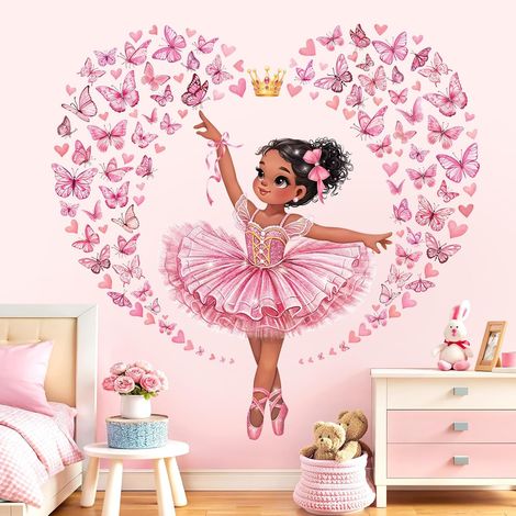 Stickers Muraux Danseuse Ballerine Autocollant Mural Princesse (1/5)