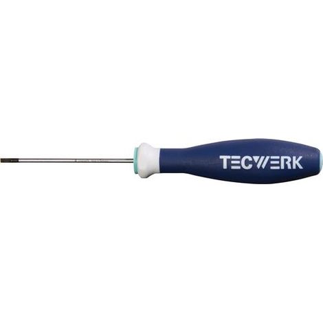TECWERK Schraubendreher Schneiden-B.2,5mm Klingen-L.75mm 3K-Griff Rundkl.TECWERK