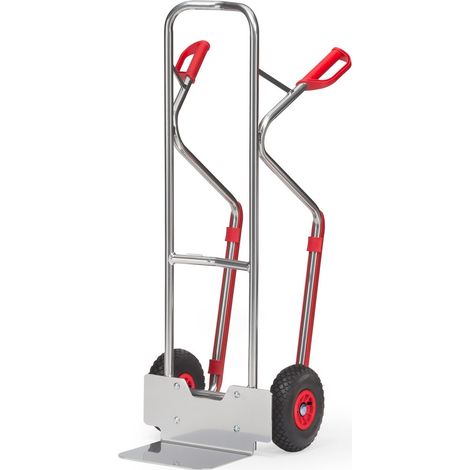 Fetra Alukarre Höhe 1300mm Schaufel 250x320mm mit Kunststoff-Gleitkufen und Luftbereifung (1/3)